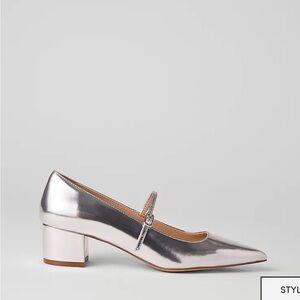 NWT Ann Taylor Metallic Mary Jane Block Heel Pump size 6